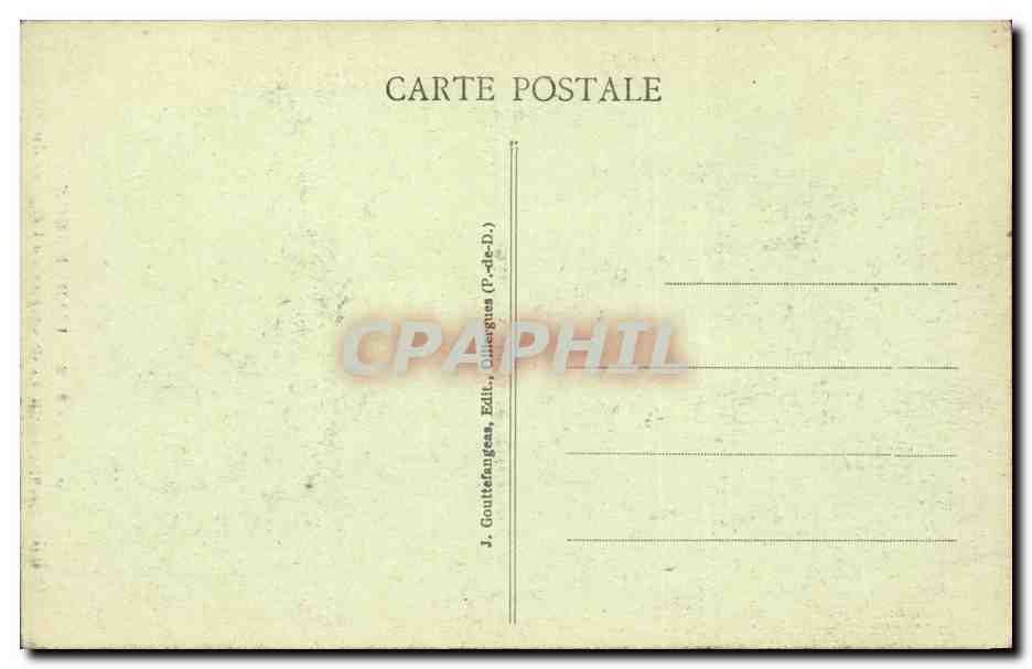 Chapiteaux à l'intérieur de l'Église du Montier — Thiers — L'Auvergne — G. D'O. n°228 — Reverso