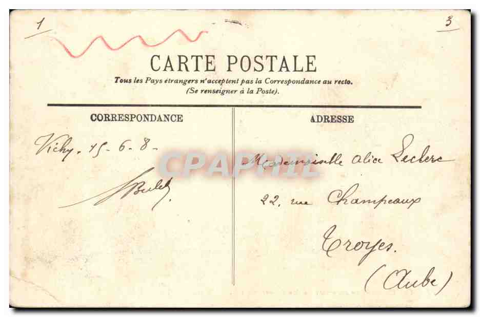 CPA Auvergne Une caravane au Mont Dore Ane donkey TOP — Rückseite