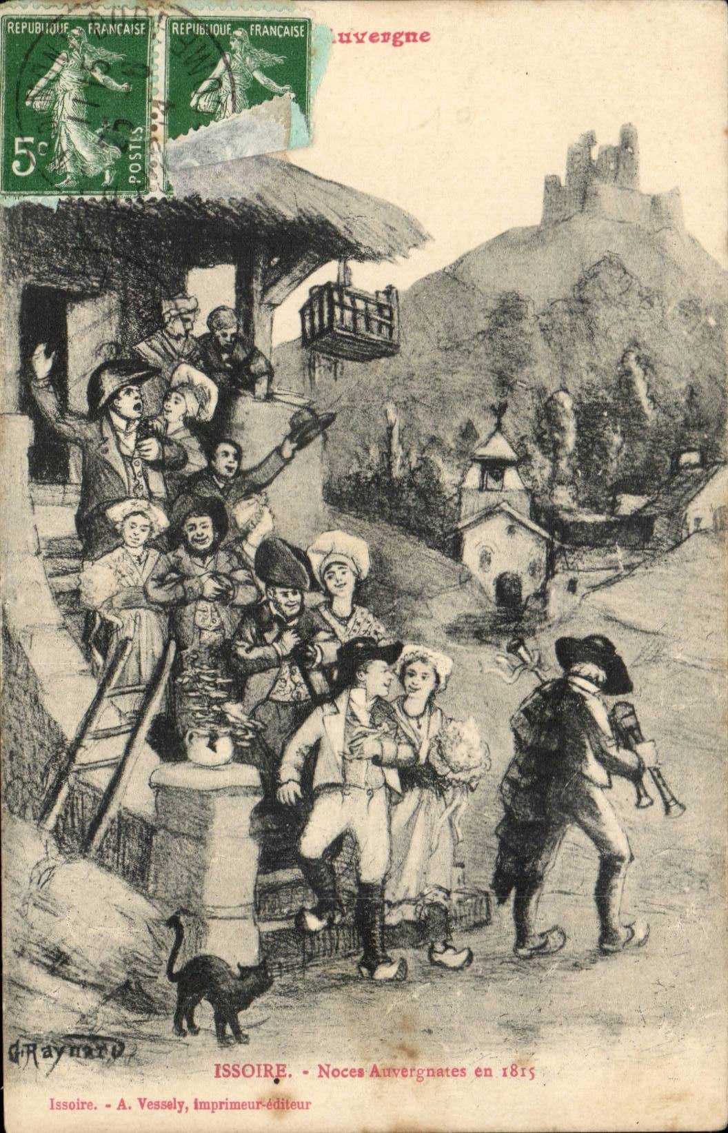 CPA Auvergne Issoire Nices Auvergnates en 1515 ( folklore costume )