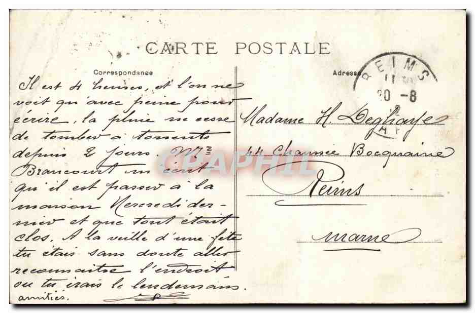 CPA Notre Auvergne Couple ( folklore costume danse ) — Verso