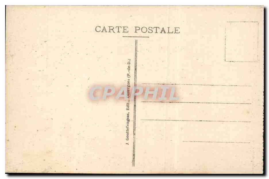 CPA Clermont Ferrand Rue Montlosier et glacis de la poterne — Rückseite