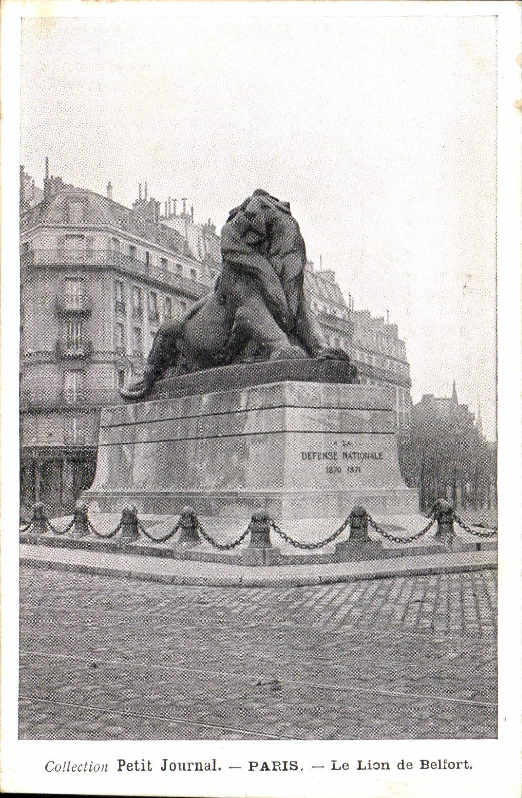 Paris 14 Le Lion de Belfort CPA 