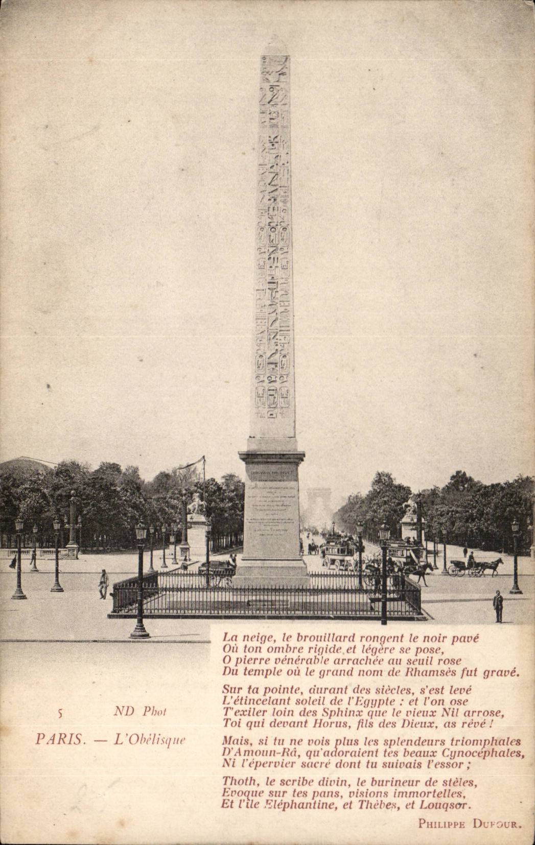 Paris 8 - L'Obelisque CPA 