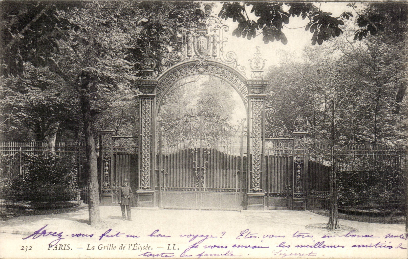 Paris 8 - La Grille d'Elysee CPA 