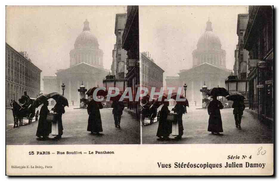 Parigi - Via Soufflot - Il Panthéon — Viste Stereoscopiche Julien Damoy, Serie N° 4