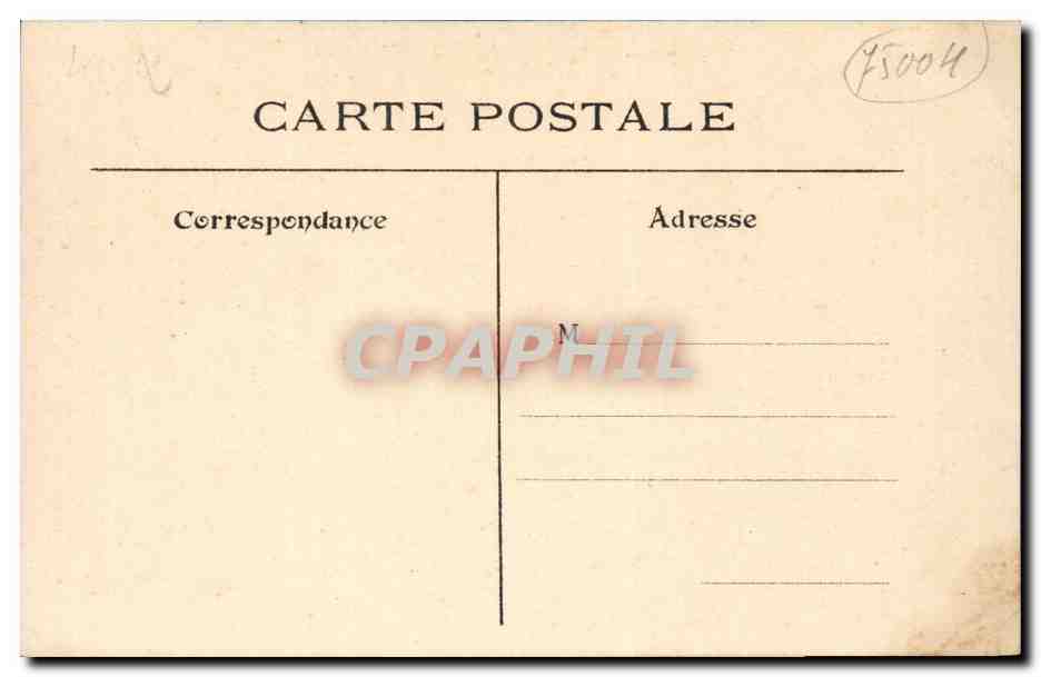 Paris 4 Notre Dame et la Cite - CPA  — Rückseite