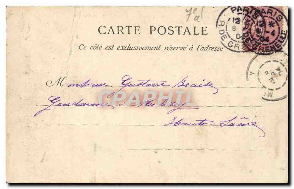 Paris 7 - Ministere de la Guerre - CPA  — Rückseite