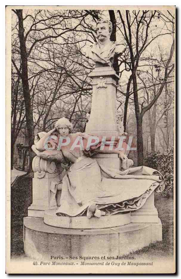 Paris 8 - Parc Monceau - Monument de Guy de Maupassant - CPA 