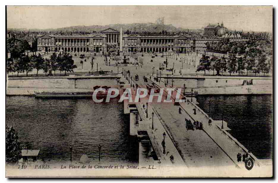 Paris 8 - La Place de la Concorde et la Seine - CPA 