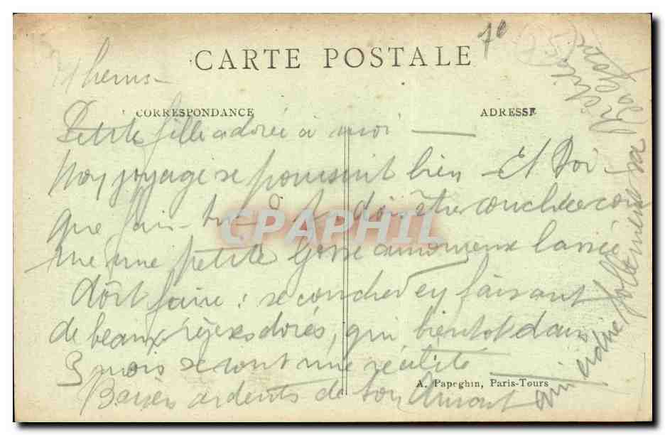 Paris 7 - La Chambre des Deputes - CPA  — Rückseite
