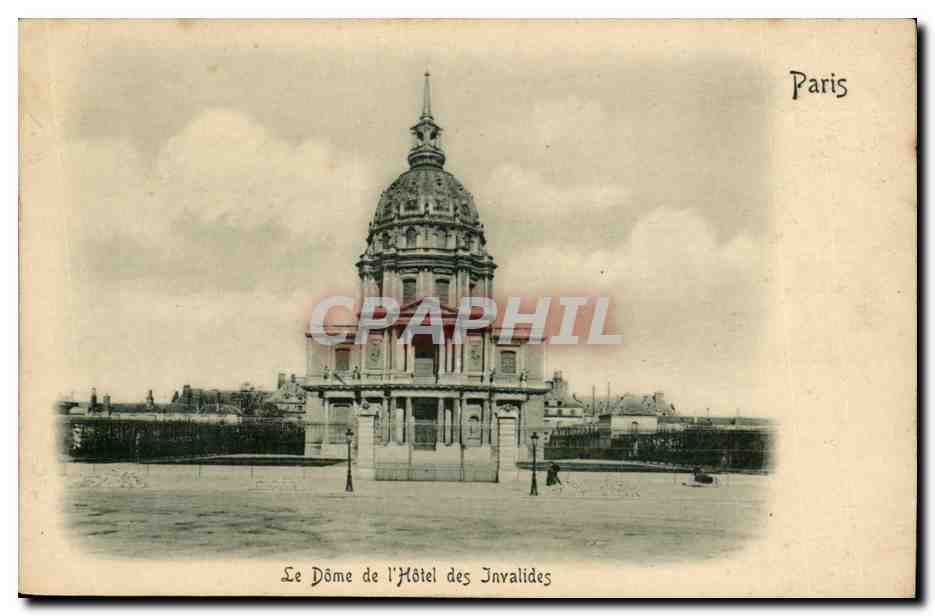 Paris 7 - La Dome de l'Hotel des Invalides - CPA (carte en relief)