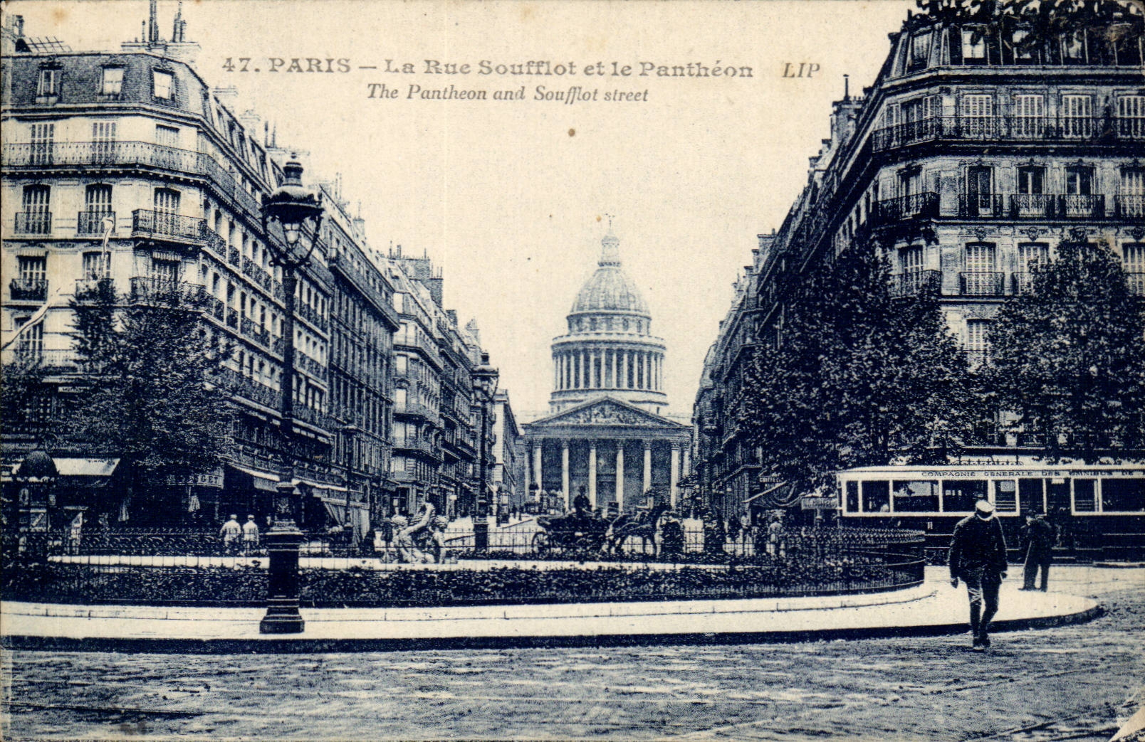 Paris - 5 - La Rue Soufflot et le Pantheon - CPA 