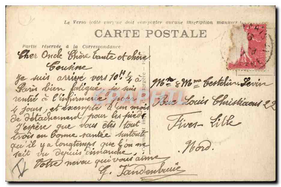 Paris - 5 - La Rue Soufflot et le Pantheon - CPA  — Rückseite