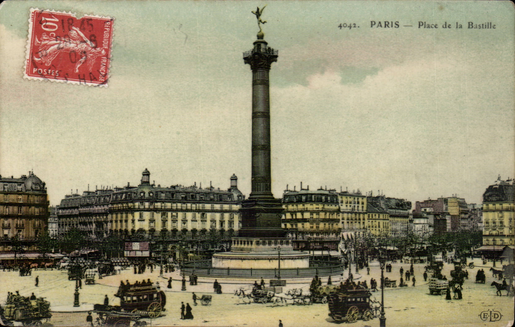 Paris - 10 - Place de la Bastille - CPA 