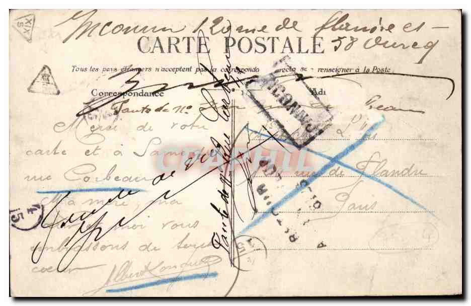 Paris - 14 - Mairie du XIV arrondissement - CPA  — Rückseite