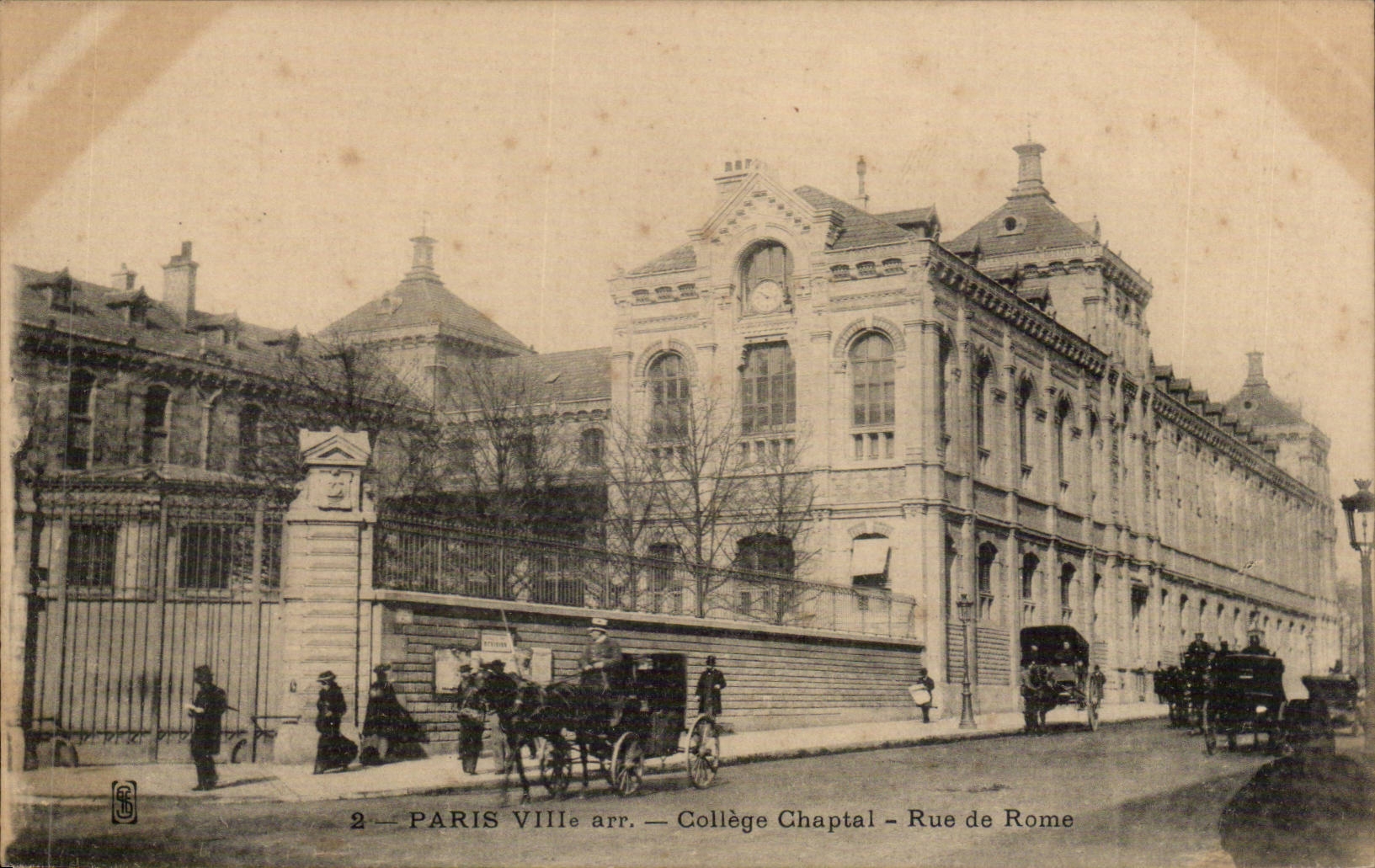 Paris 8 - College Chaptal - Rue de Rome - CPA 