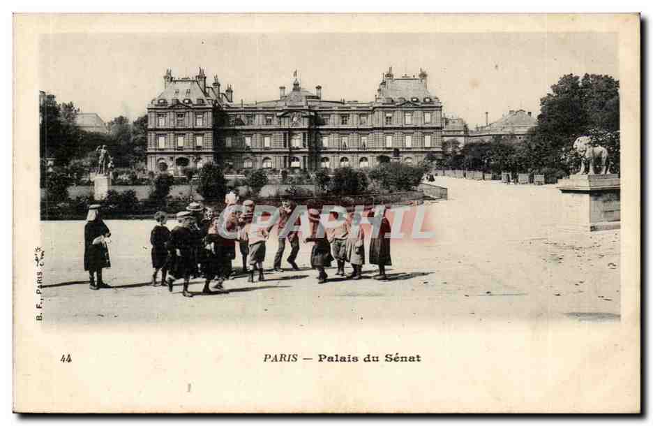Paris 6 - Palais du Senat - CPA Luxembourg Palais (enfants)