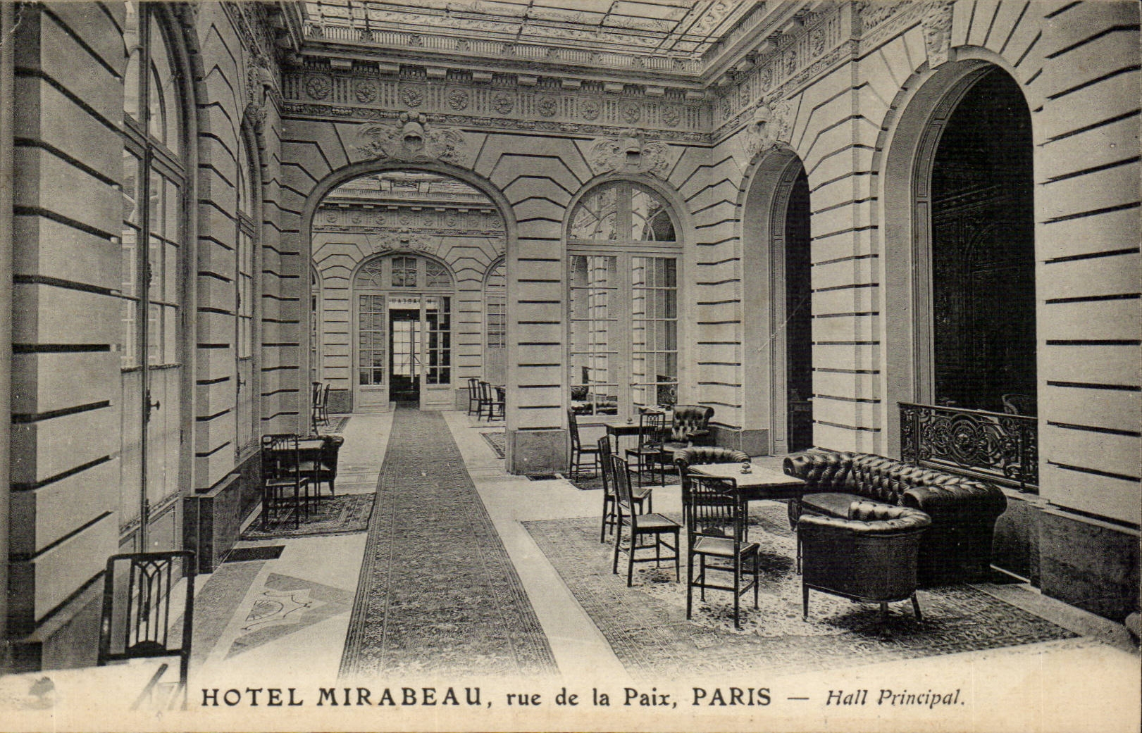 Paris 2 Hotel Mirabeau - Rue de la Paix - Hall Principal - CPA 