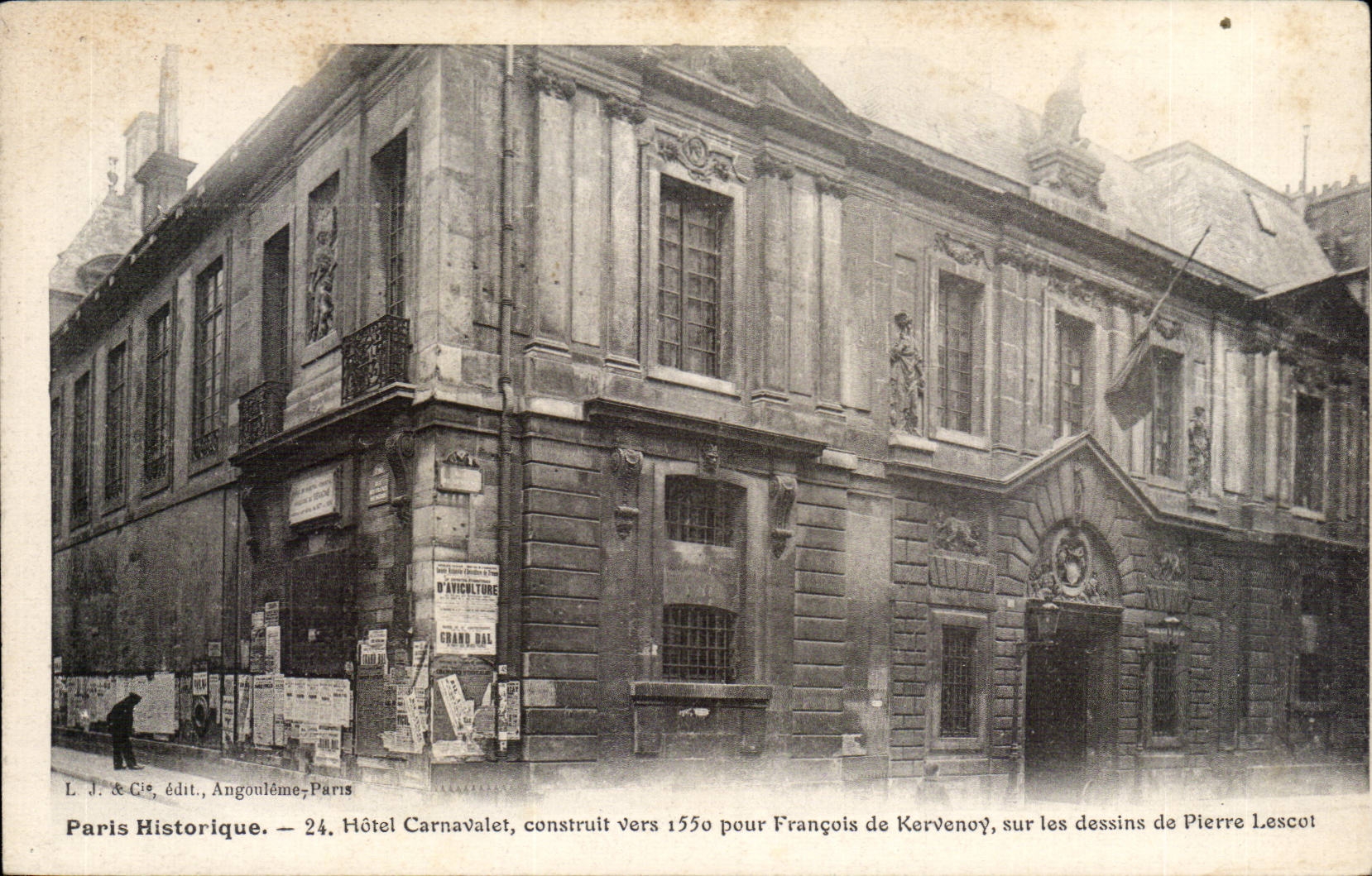 Paris 3 Hotel Carnavalet - construit vers 1550 pour Francois de Korvenoy - CPA 