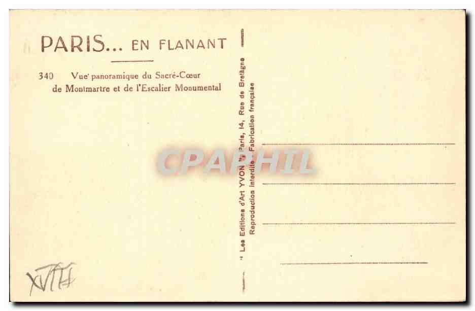 Paris 18 - Le Sacre Coeur - Montmartre - CPA  — Rückseite