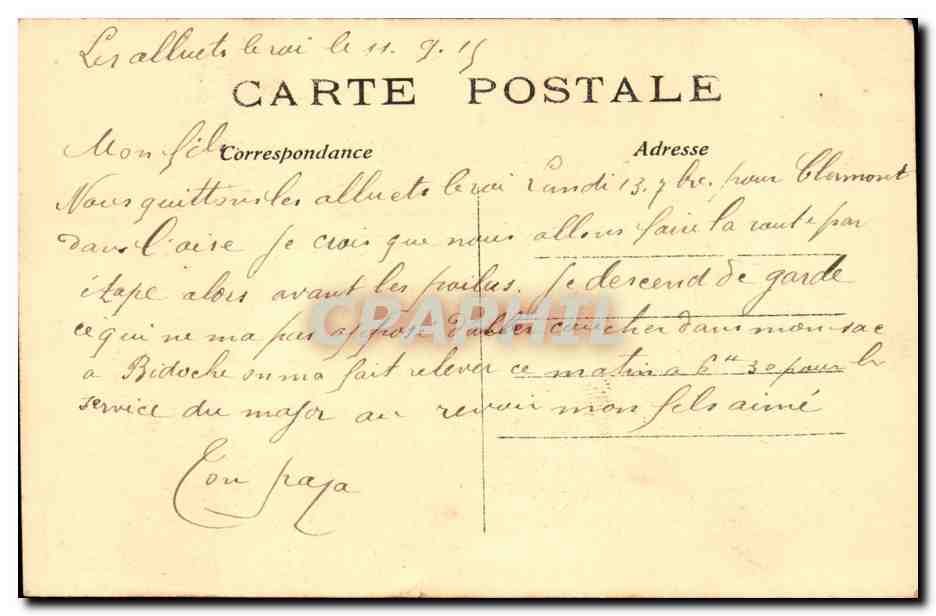 Paris 1 - La Chambre des Deputes - CPA  — Verso