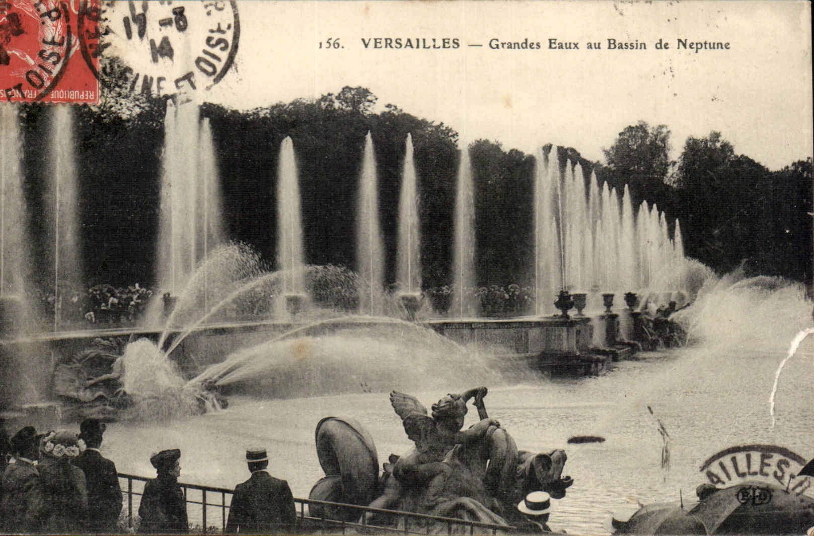 Versailles - Grandes Eaux aux bassin de Neptune - CPA 