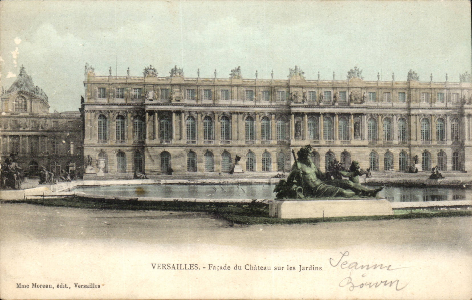 Versailles - Facade du Chateau sur les Jardins - CPA 