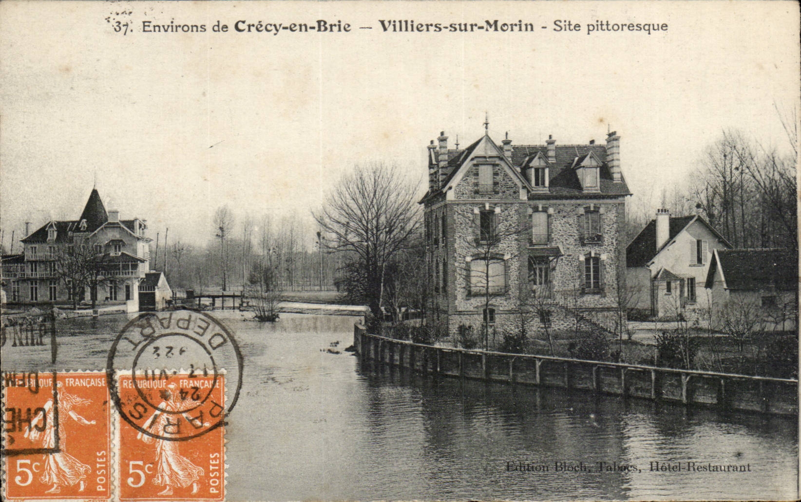 Villiers-sur-Morin — Site pittoresque — Édition Bloch, Tabacs, Hôtel-Restaurant