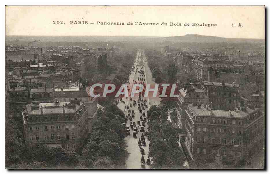 Paris 16 - Panorama de L'Avenue du Bois de Boulogne - CPA 
