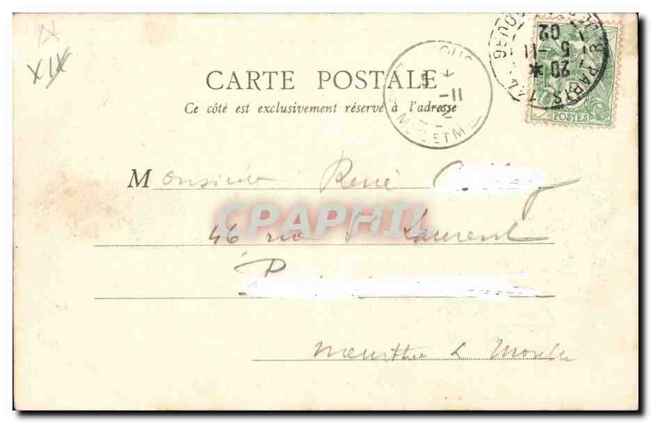 CPA Paris Les Buttes Chaumont Le Belevedere — Rückseite
