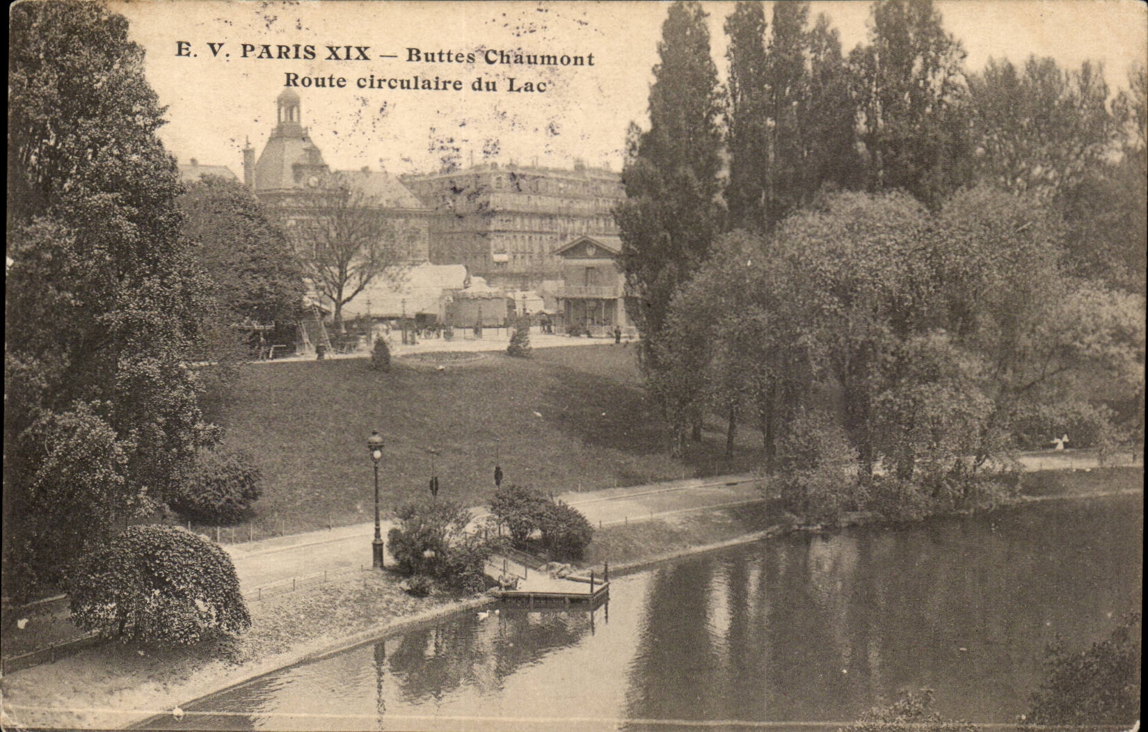 CPA Paris Buttes Chaumont Route circulaire du lac