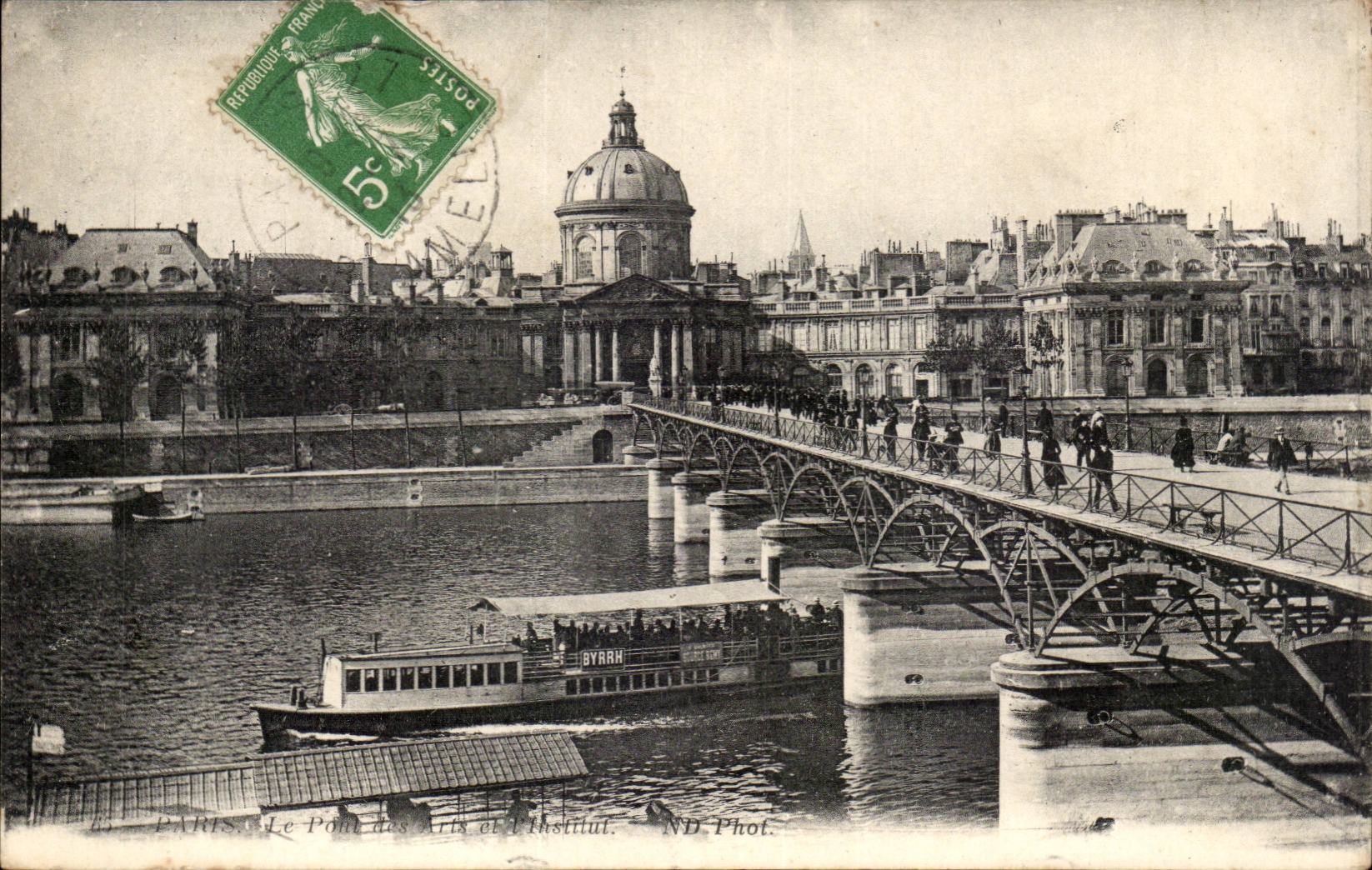 CPA Paris Le pont des Arts et l'Institut