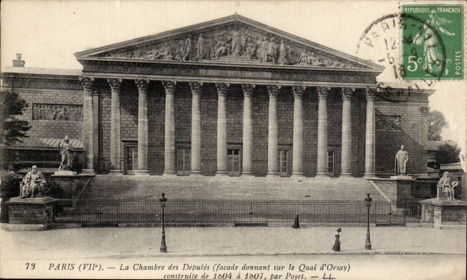 CPA Paris La chambre des Deputes construite de 1804 a 1807 par Poyet