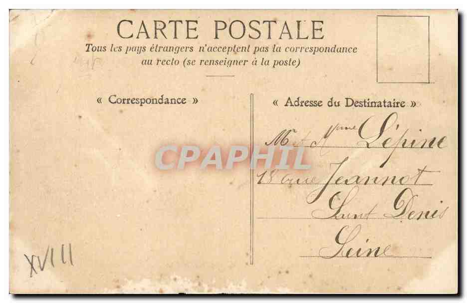 CPA Paris Montmartre L'auberge des assassins (rue des Saules) — Rückseite