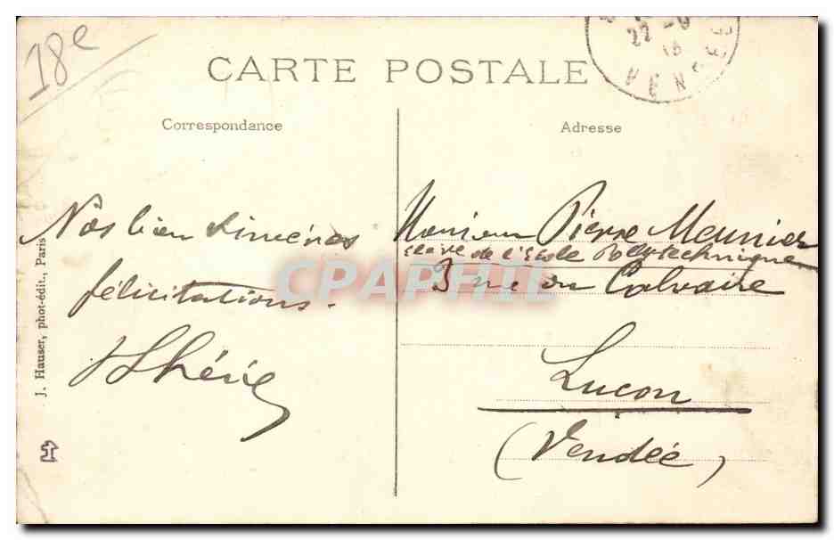CPA Paris Montmartre rue de l'abreuvoir date du 17eme — Rückseite