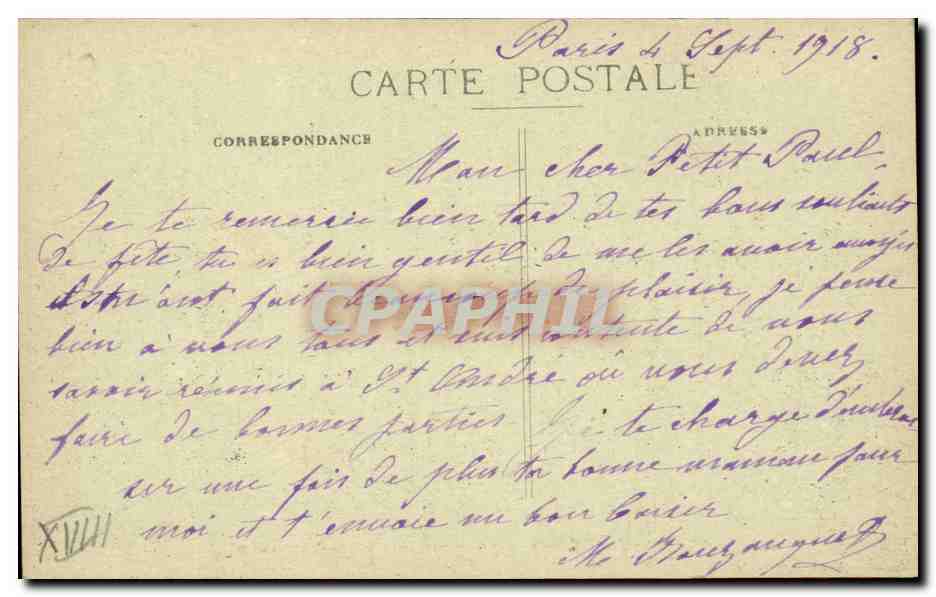 CPA Paris Montmartre Square Saint Pierre et le Sacre Coeur — Rückseite