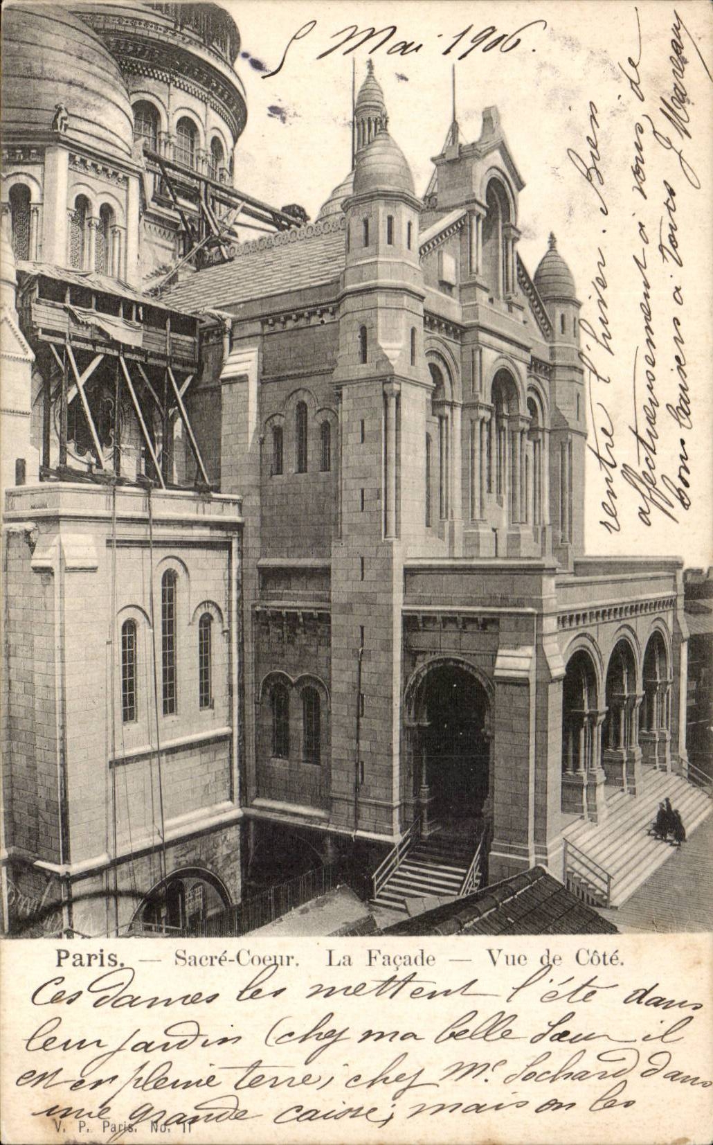 CPA Paris Montmartre Sacre Coeur la Facade