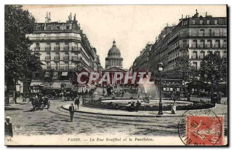Paris 5 - La Rue Soufflot - Pantheon CPA 