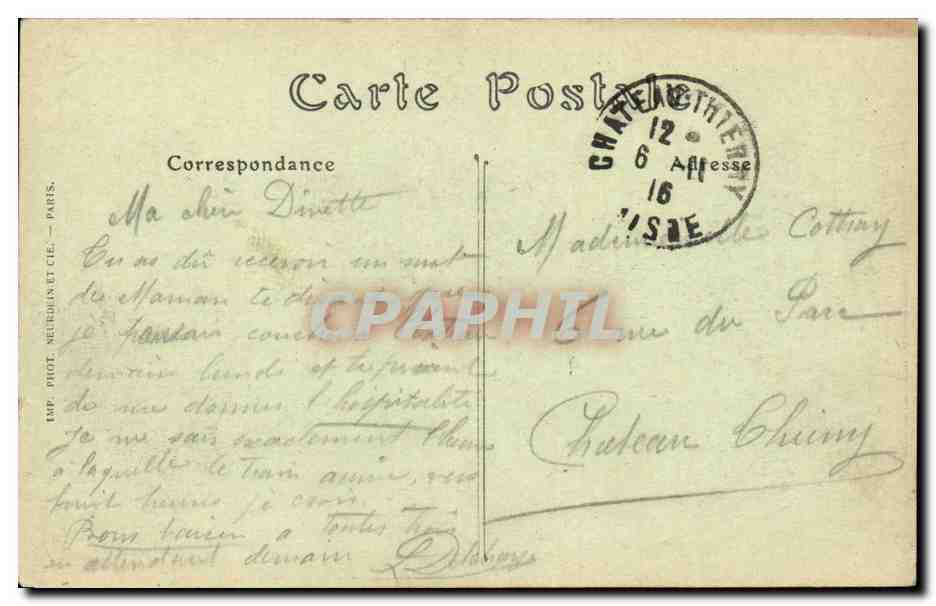 Paris 5 - La Rue Soufflot - Pantheon CPA  — Rückseite