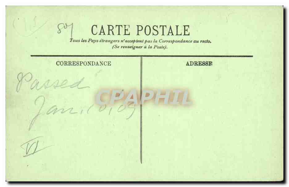 Paris 6 - L'Institut de France CPA  — Rückseite