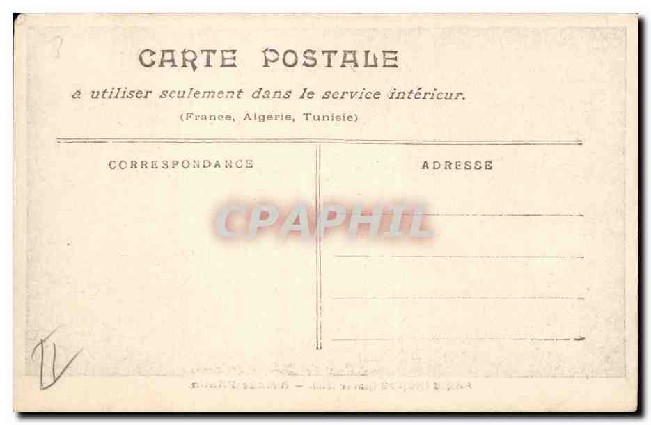 París inundado (enero de 1910) — Avenue d'Antin — editor no identificado — Reverso