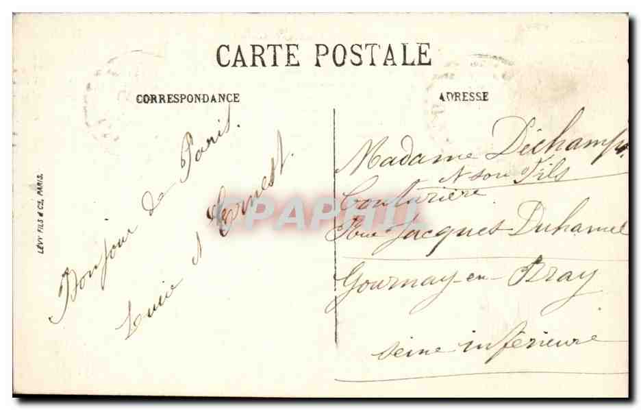 Paris - 5 Square Saint Bernard CPA  — Rückseite