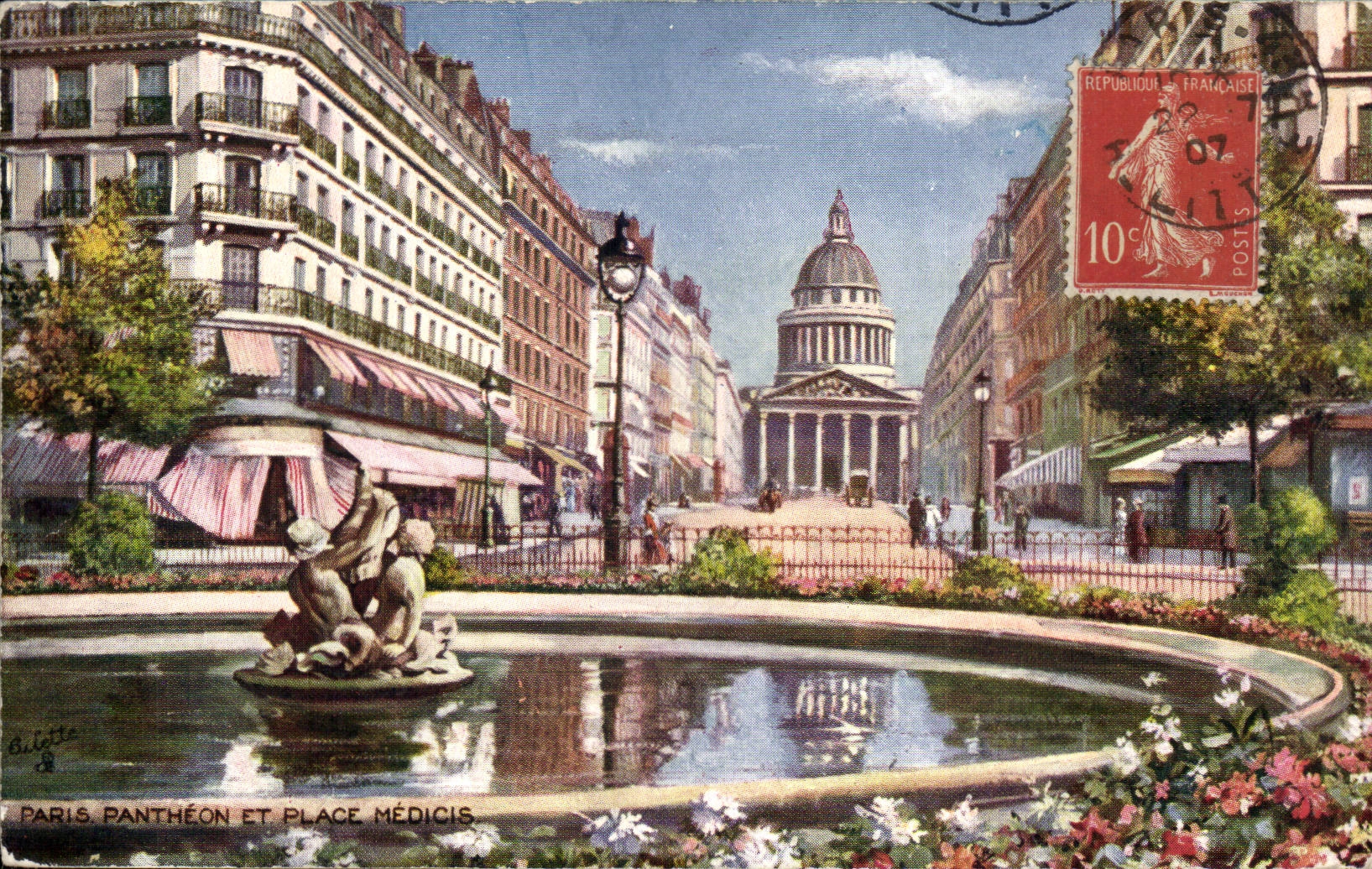 Paris - 5 - Pantheon et la Place Medicis CPA 