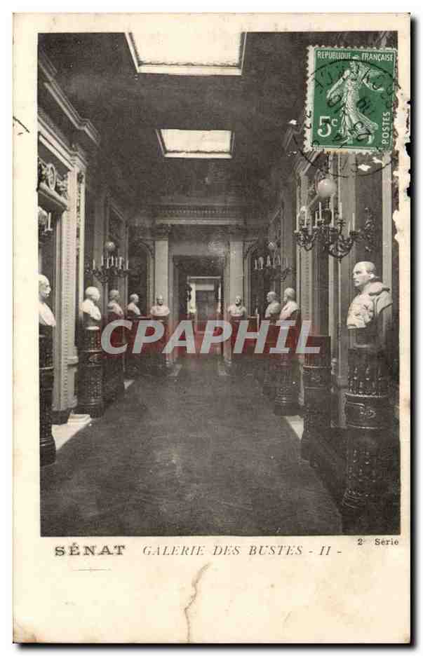 Paris - 6 - Galerie des Bustes - Senat - Luxembourg CPA 