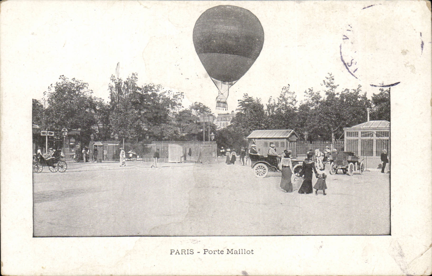 Paris - 17 - Porte Maillot - Montgolfiere - hot air ballon CPA 
