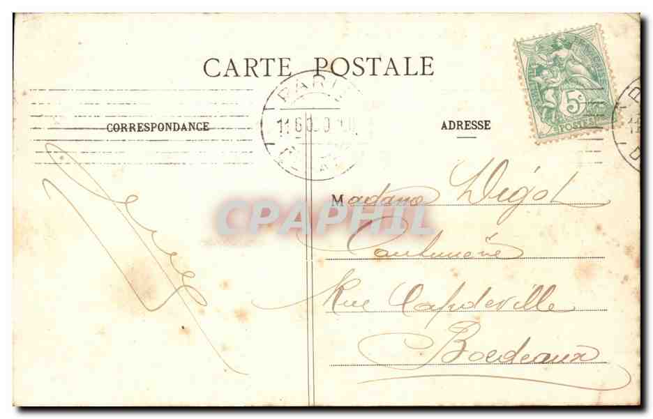Paris 10 - Place de la Republique - CPA  — Verso
