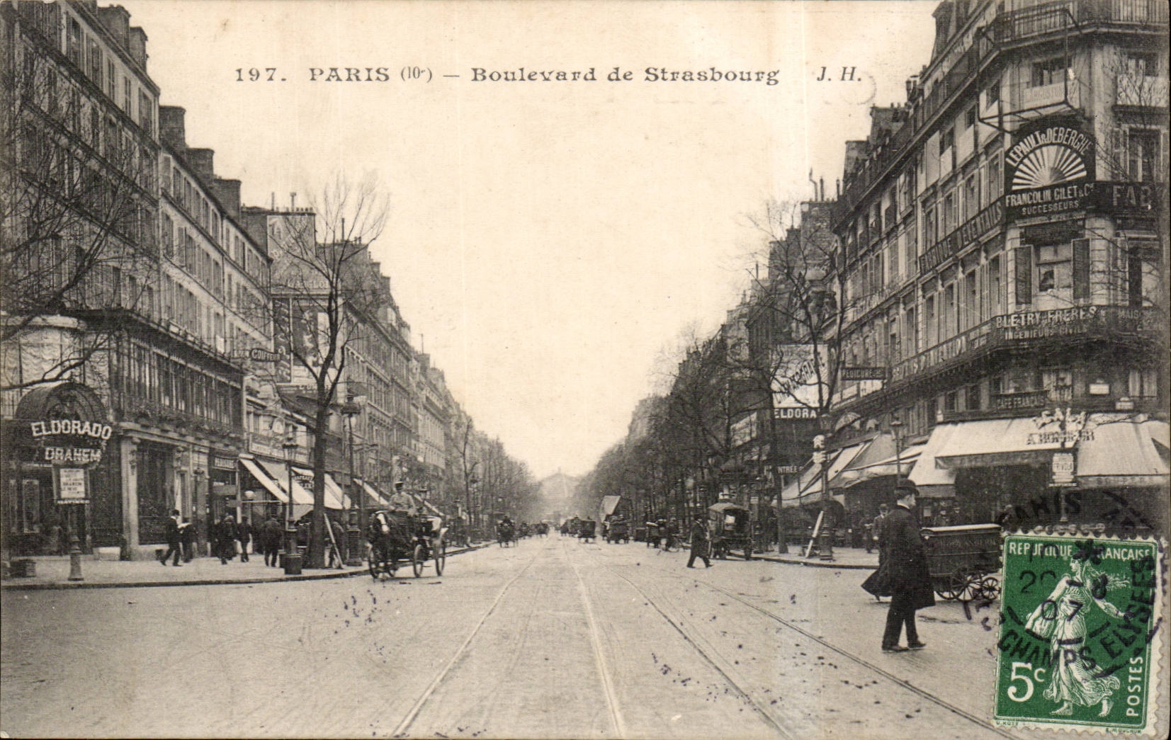 Paris 10 Boulevard de Strasbourg- CPA 