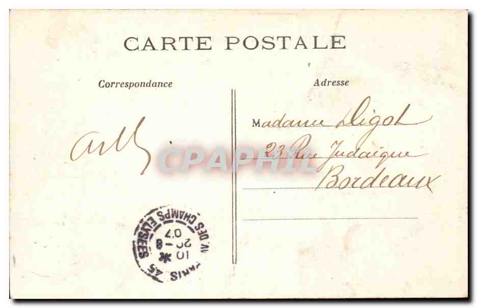 Paris 10 Boulevard de Strasbourg- CPA  — Rückseite