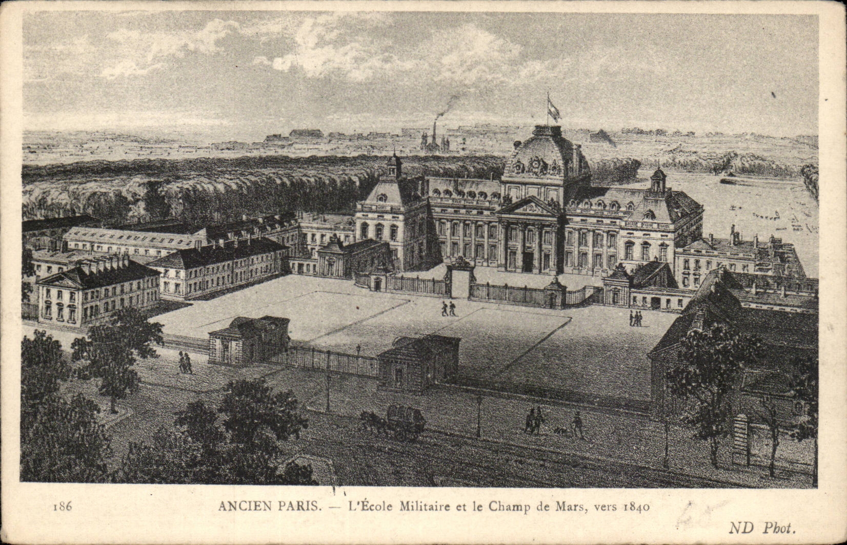 Paris 7 - Ancien Paris - Ecole Militaire et le Champ de Mars - Vers 1840 - CPA 