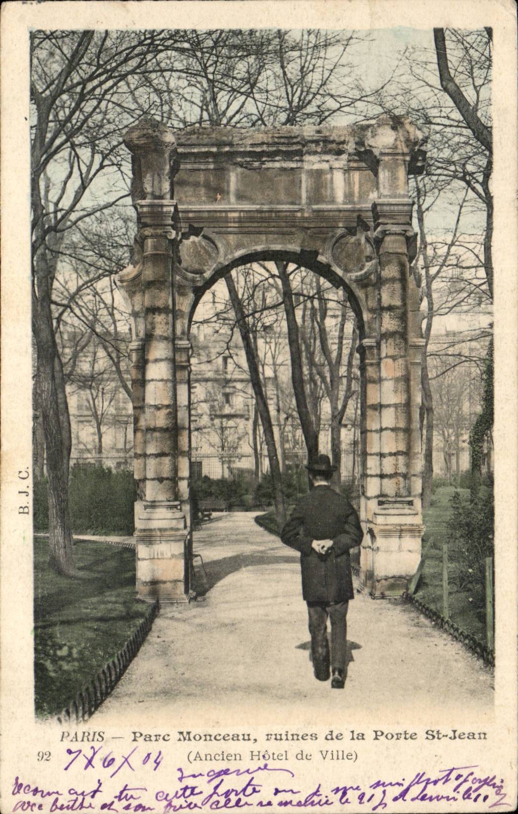 Paris 8 - Parc Monceau - Ruines de la Porte St Jean - CPA 